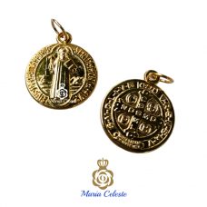 Medalla San Benito - dorada 2.3 cm