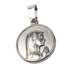 Medalla Virgen niña - acero
