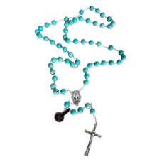 Rosario Medalla Milagrosa - Piedras turquezas