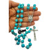 Rosario Medalla Milagrosa - Piedras turquezas