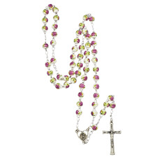 Rosario Especial Nuestra Señora de Fátima 8mm - rosa