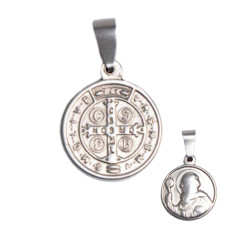 Medalla San Benito - acero